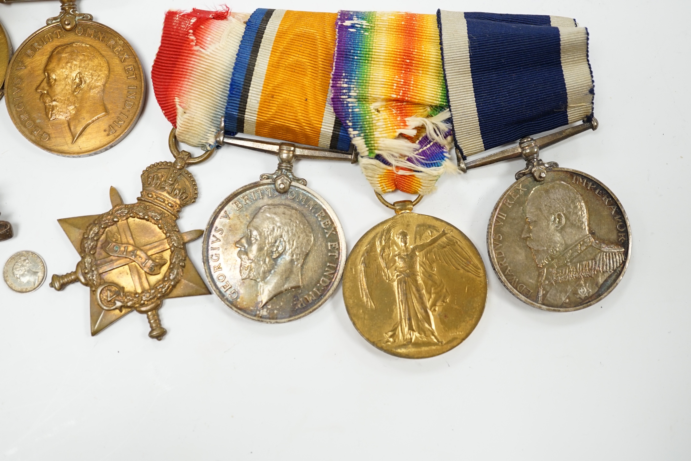 Two First World War medal groups; a military medal group awarded to Pte. H.S. Cribb, 23rd Northumberland Fusiliers, comprising; the Military Medal for Bravery in the Field, the Special Constabulary Medal, the War Medal a